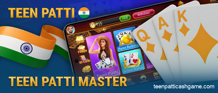 Play Teen Patti Master on mobile devices - download for players from India